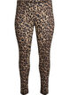 Viskose leggings med leo print, Brun, Packshot image number 0