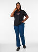 T-shirt med motiv, Sort, Model image number 1