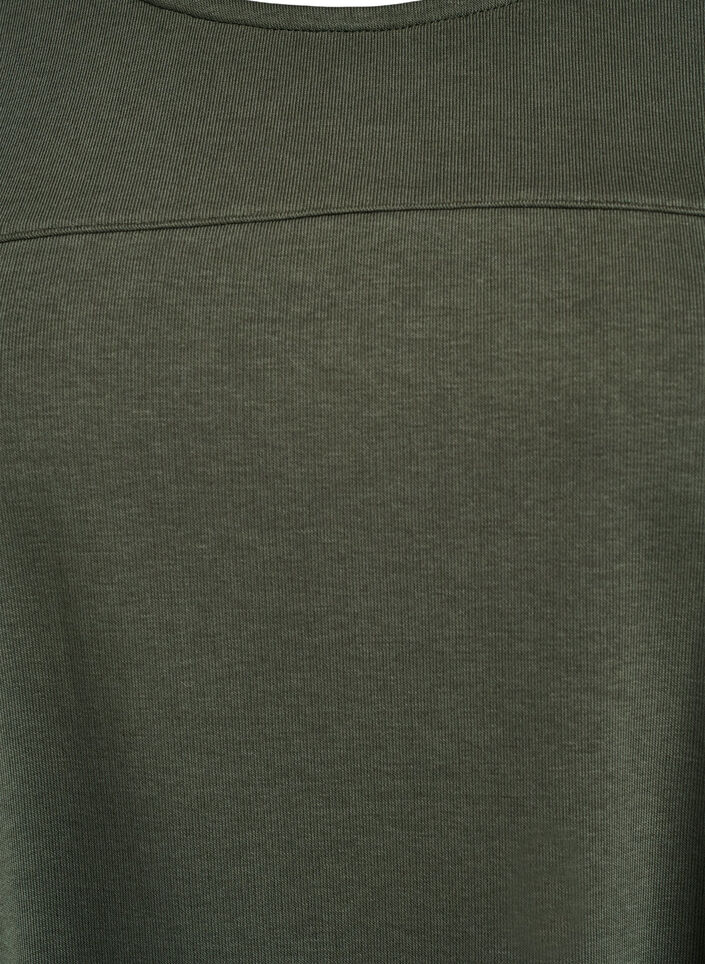 Jerseykjole med korte &aelig;rmer og lommer, Gr&oslash;n, Packshot image number 2