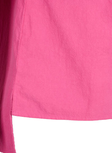 FLASH - Bomulds bluse med halvlange ærmer, Raspberry Rose, Packshot image number 3