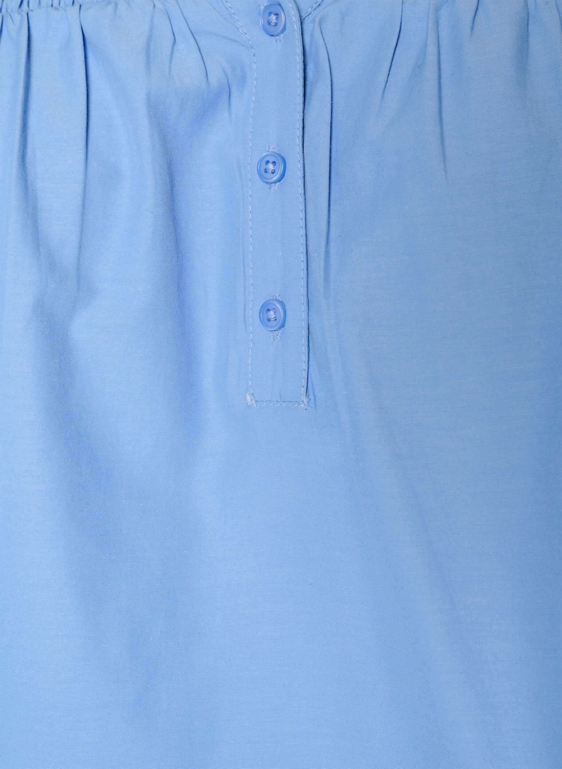 ZizziBluse med smock og 3/4-&aelig;rmer, Bl&aring;, Packshot image number 2