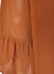 Bluse med sl&oslash;jfeb&aring;nd og fl&aelig;sedetaljer, Brun, Packshot image number 3