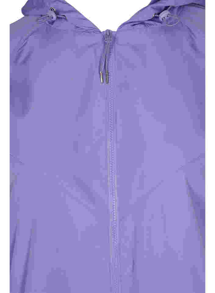 Kort jakke med hætte og justerbar bund, Paisley Purple, Packshot image number 2
