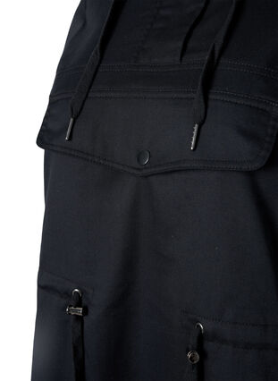 Anorak med hætte og lomme, Black, Packshot image number 3