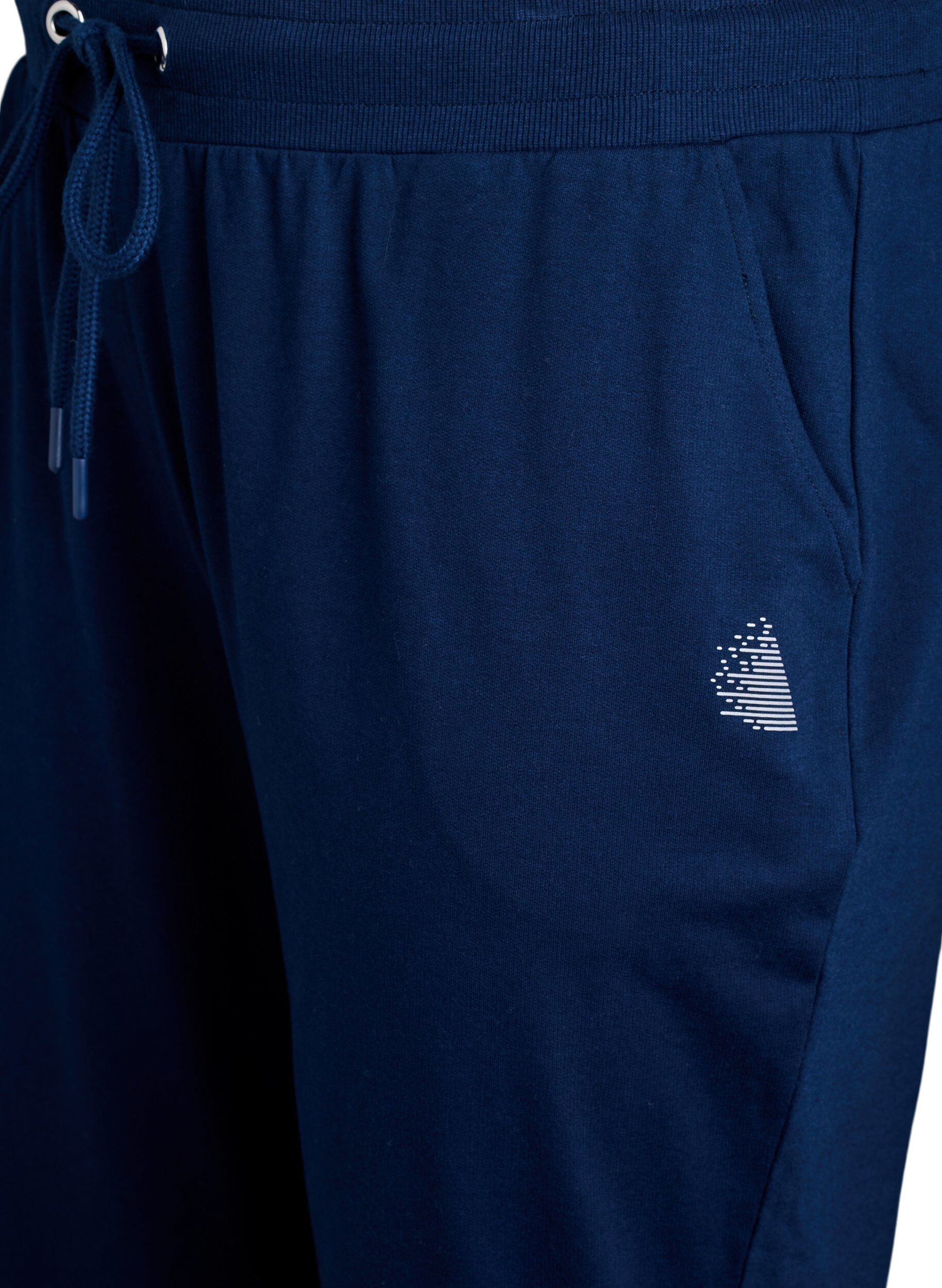 ZizziL&oslash;se tr&aelig;ningsbukser med lommer, Bl&aring;, Packshot image number 2