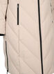 Lang vinterjakke med h&aelig;tte og imiteret pelskrave, Beige, Packshot image number 3