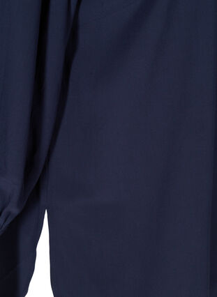 Viskose skjorte med 3/4 pufærmer, Navy Blazer, Packshot image number 3