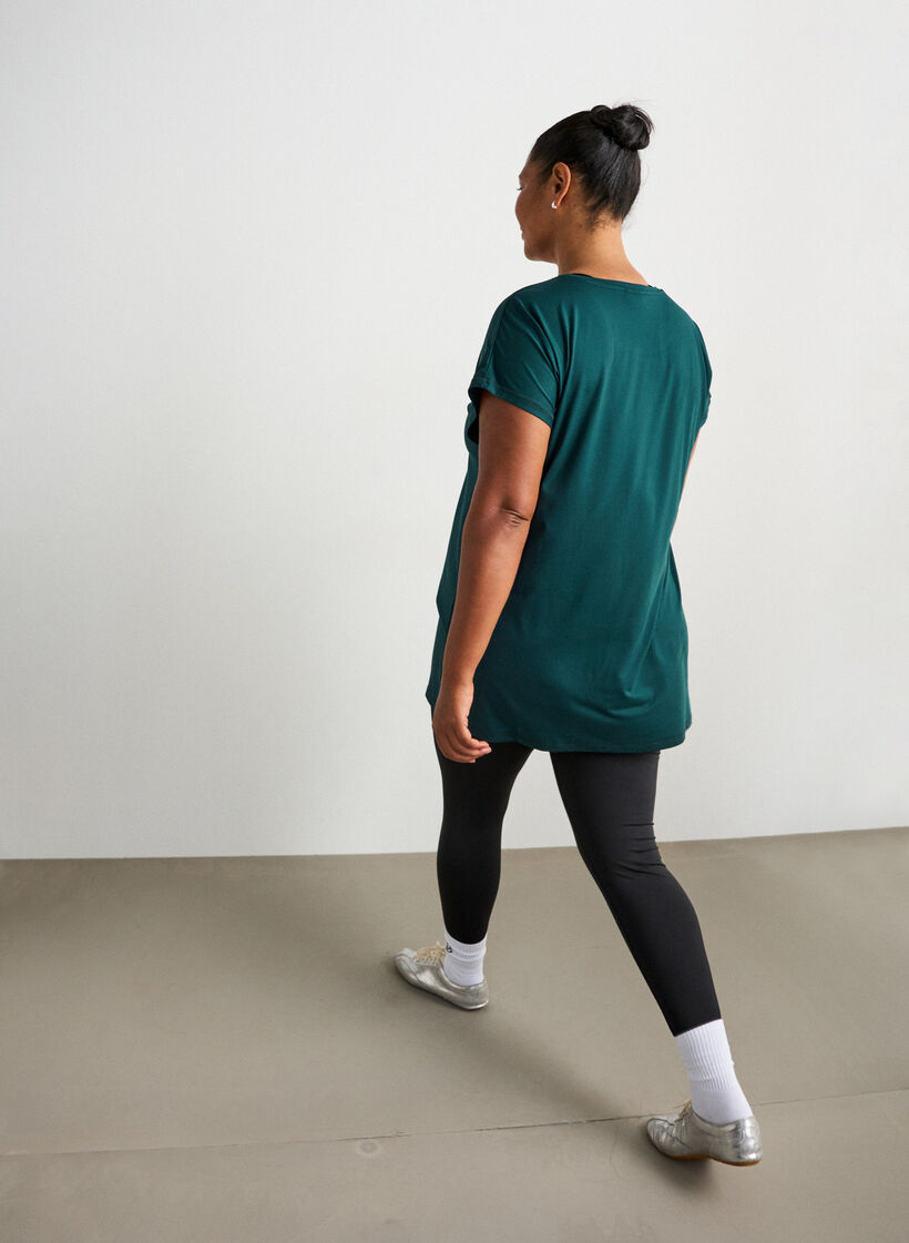 Lang tr&aelig;nings t-shirt, Gr&oslash;n, Model image number 2