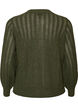Strikket cardigan med hulm&oslash;nster, Gr&oslash;n, Packshot image number 1