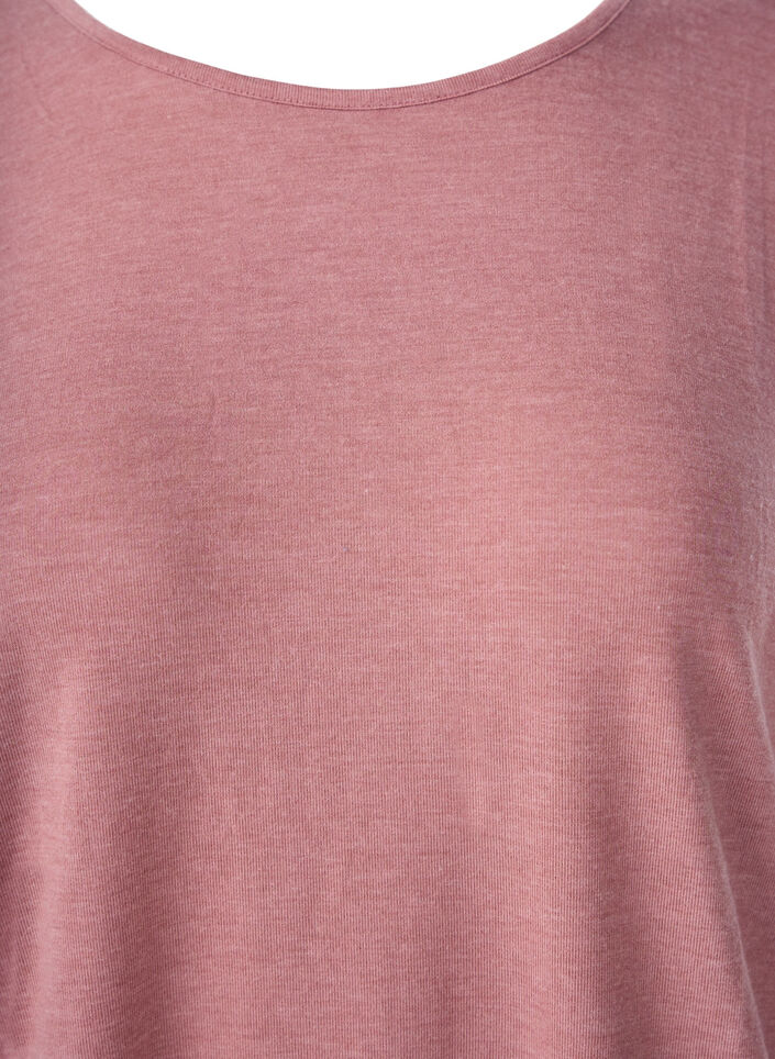 Jerseybluse med 3/4 &aelig;rmer, Lyser&oslash;d, Packshot image number 2