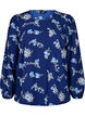 FLASH - Langærmet bluse med små blomster , Blue Flower, Packshot image number 0