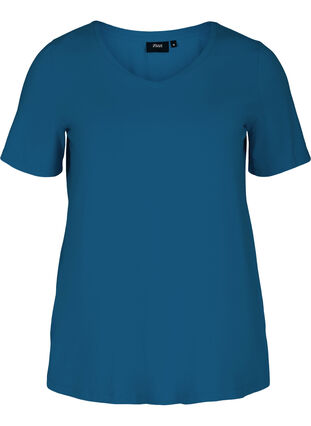Basis t-shirt med v-hals, Poseidon, Packshot image number 0