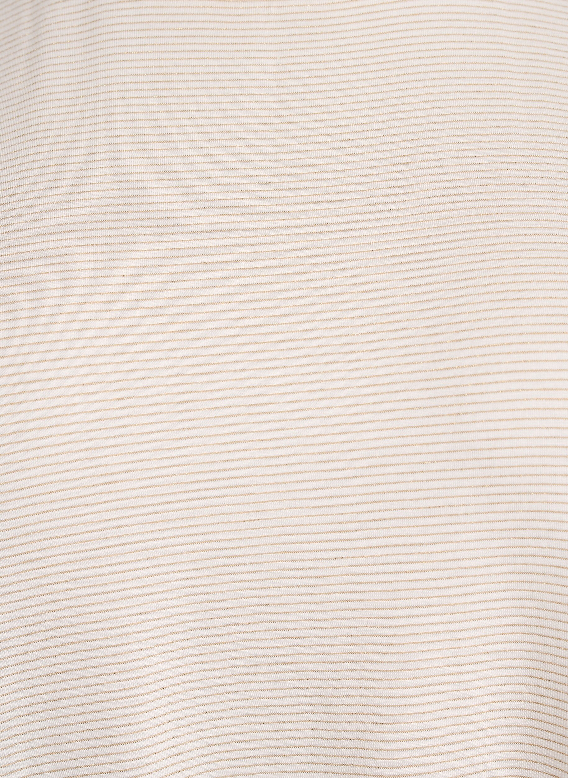 ZizziT-shirt i viskose med glimmerstriber, Vanilla, Packshot image number 2