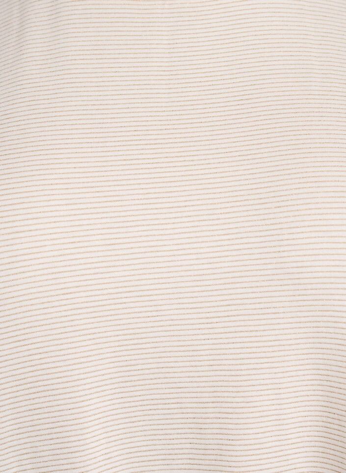 T-shirt i viskose med glimmerstriber, Vanilla, Packshot image number 2