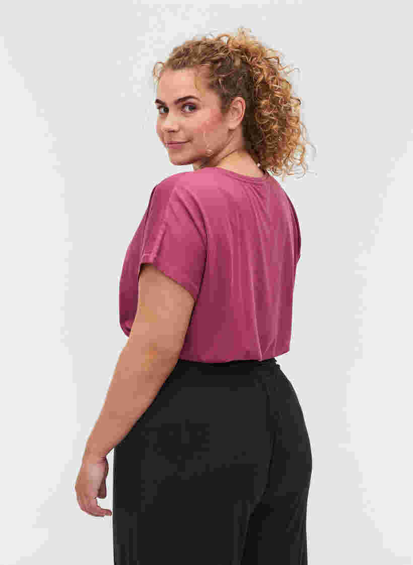 Ensfarvet trænings t-shirt, Violet Quartz, Model image number 1