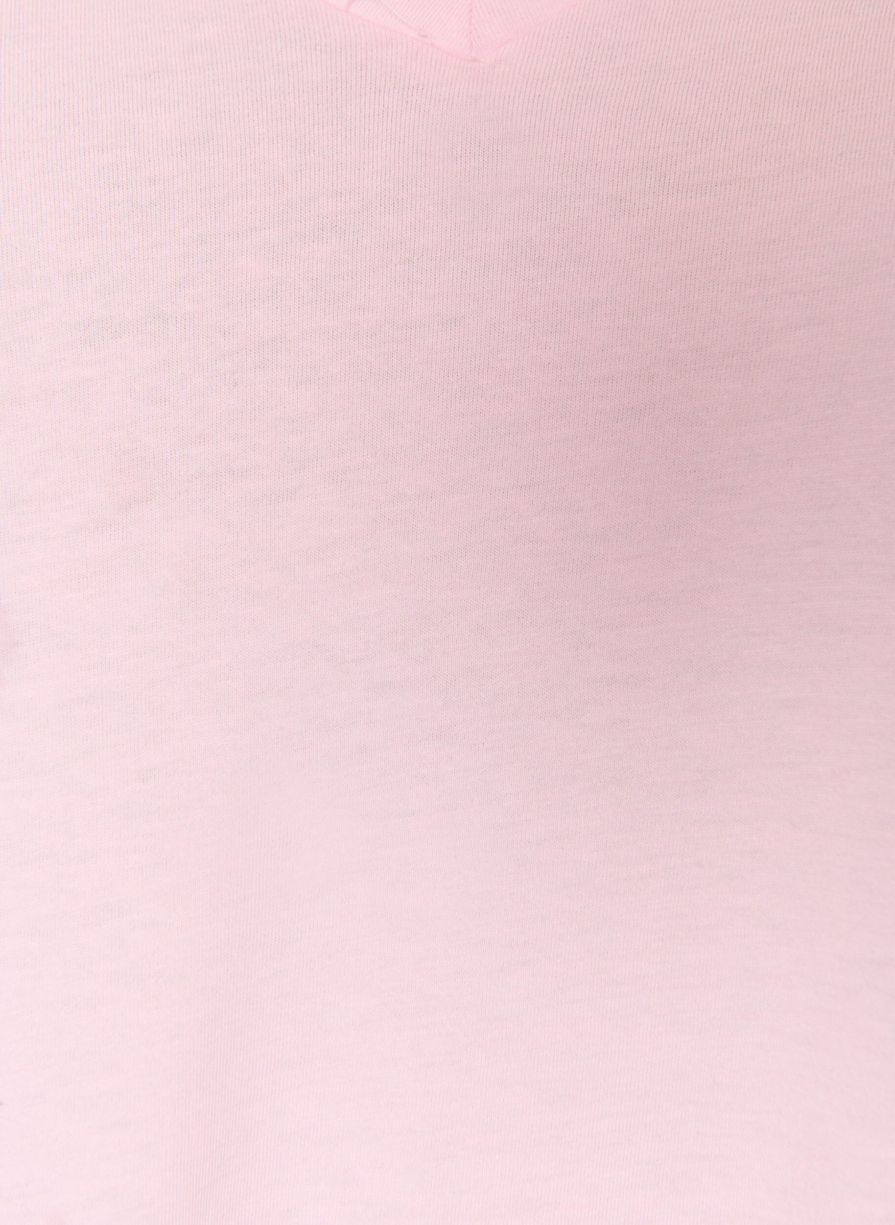 Zizzi Kort&aelig;rmet t-shirt med v-udsk&aelig;ring, Lyser&oslash;d, Packshot image number 2