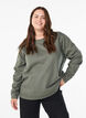 Sweatshirt med rund hals, Gr&oslash;n, Model image number 0