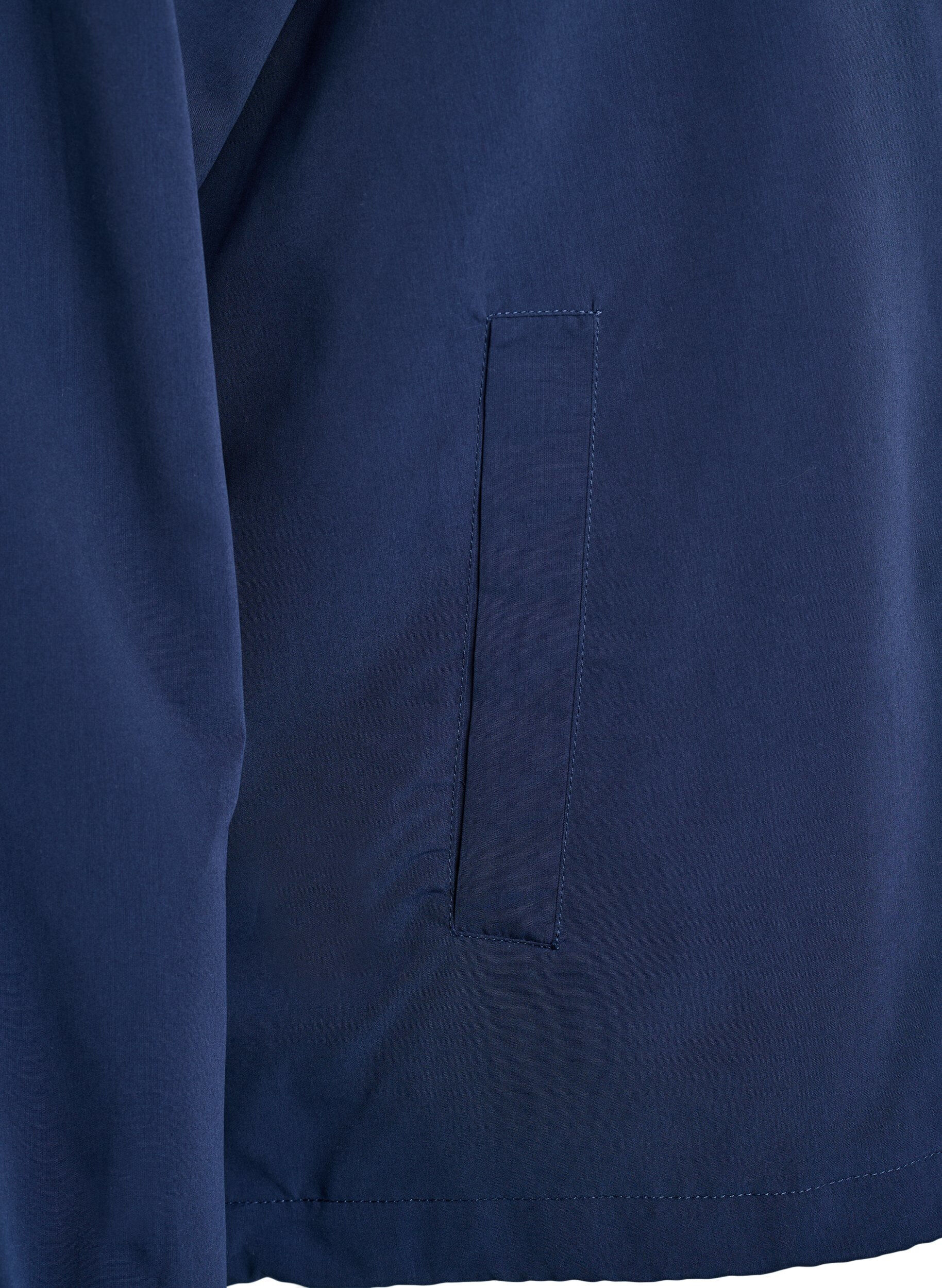 ZizziLet jakke med h&aelig;tte og lynl&aring;s, Bl&aring;, Packshot image number 3