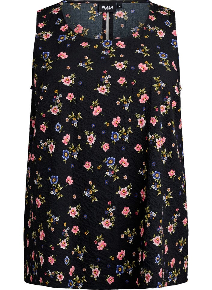 &AElig;rmel&oslash;s top med tekstur, Sort, Packshot image number 0