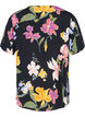 Kort&aelig;rmet viskose bluse med blomsterprint, Big Flower AOP, Packshot image number 1