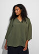 Bluse med 3/4 &aelig;rmer, Gr&oslash;n, Model image number 0