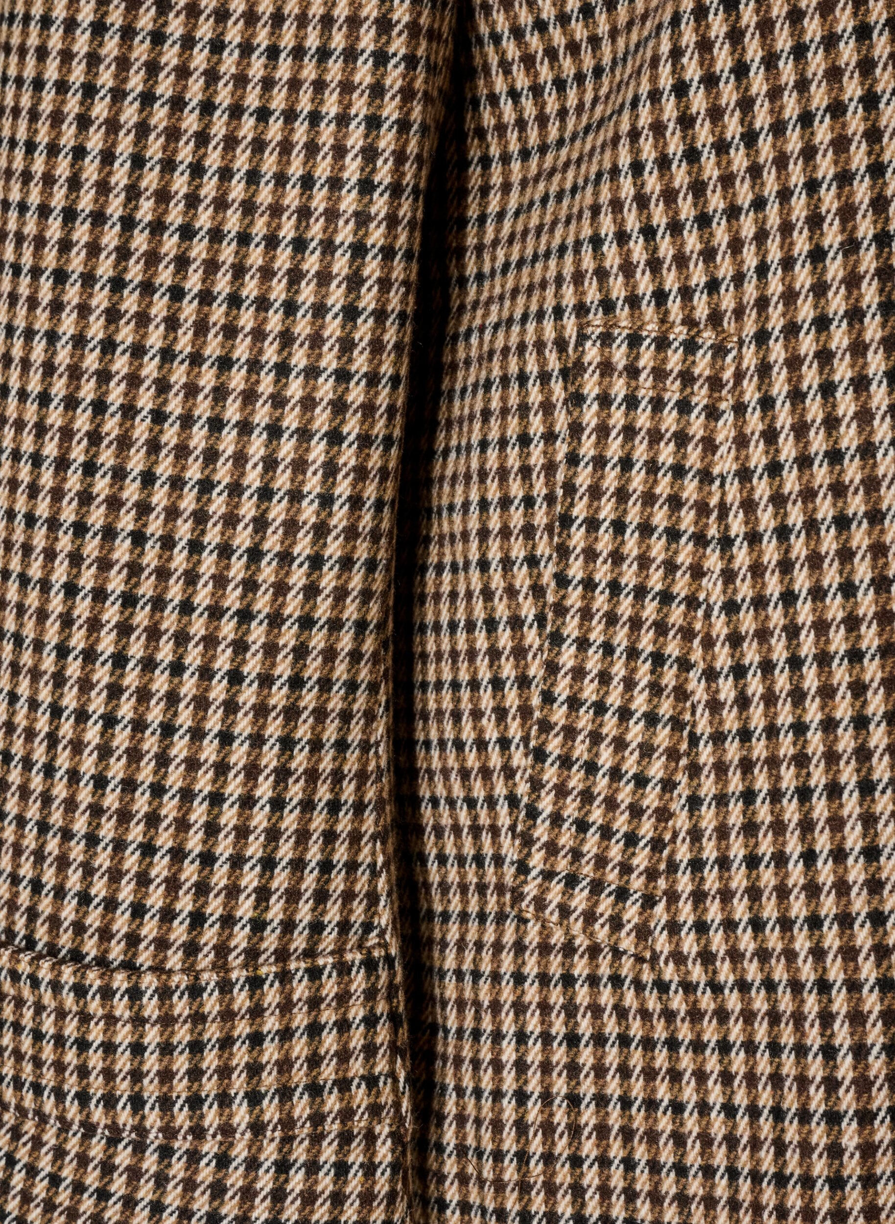 ZizziTernet frakke med fl&oslash;jlskrave, Brun, Packshot image number 3