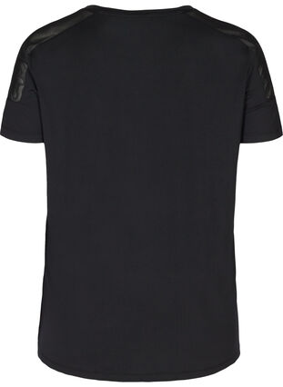 Trænings t-shirt med mesh , Black, Packshot image number 1