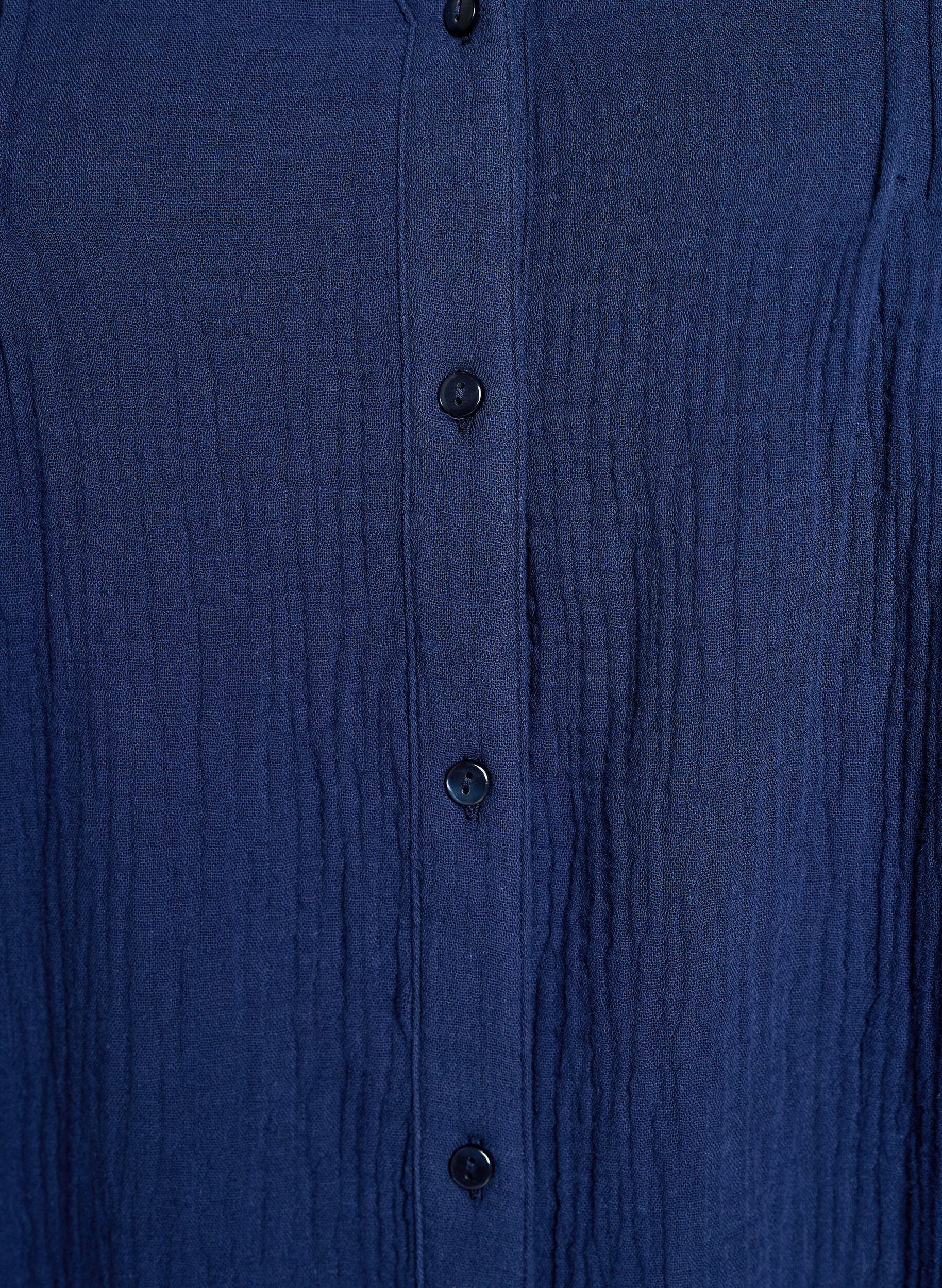 ZizziBluse i bomuldsmusselin med broderede detaljer, Bl&aring;, Packshot image number 2