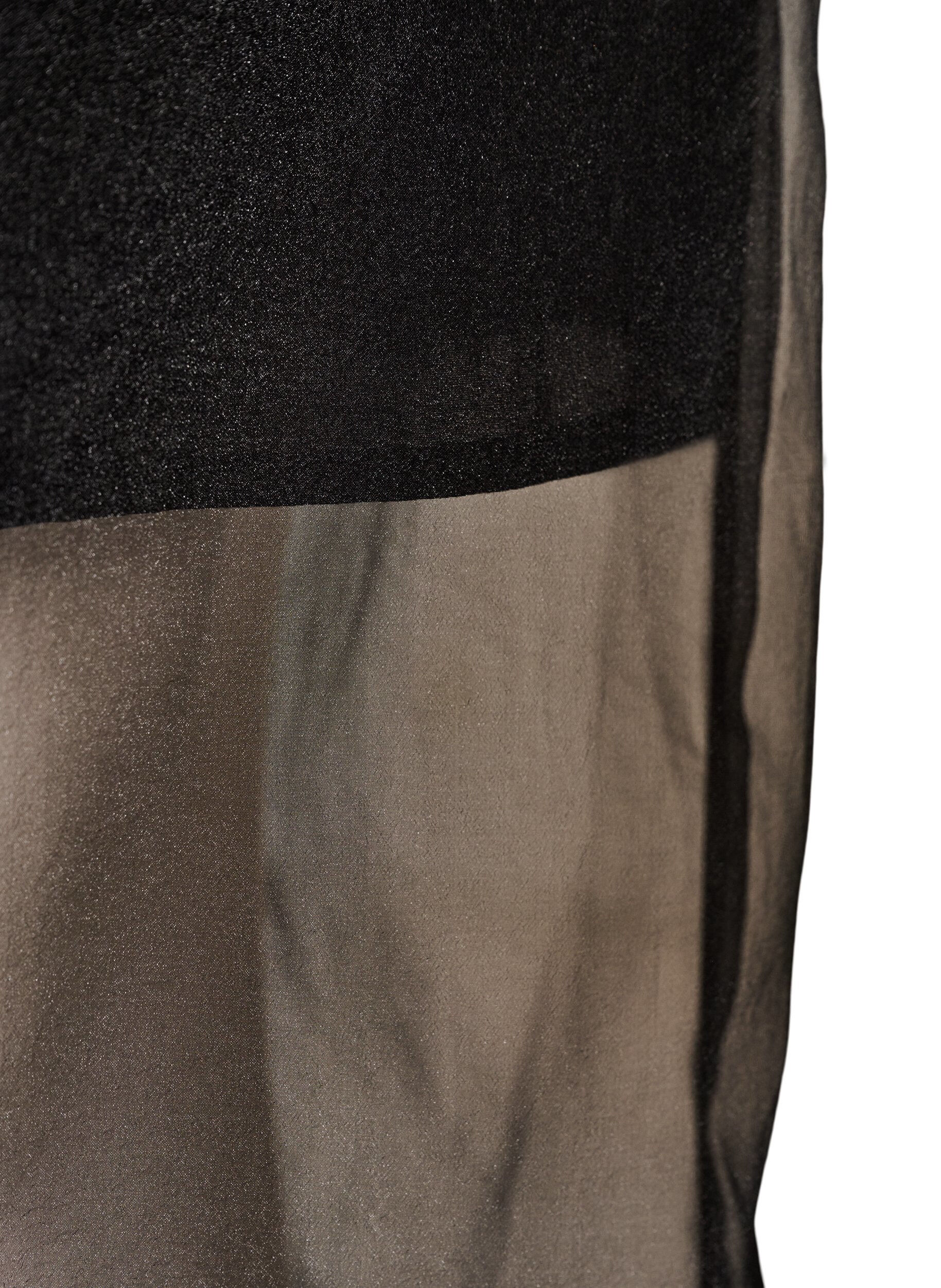 ZizziLang nederdel i organza-look, Sort, Packshot image number 3