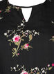 Lang&aelig;rmet bluse med blomsterprint, Sort, Packshot image number 2
