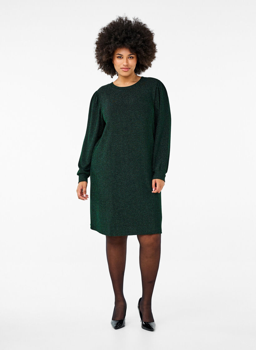 Kjole med zigzag mønster og glimmer, Scarab ZigZagShimmer, Model image number 2