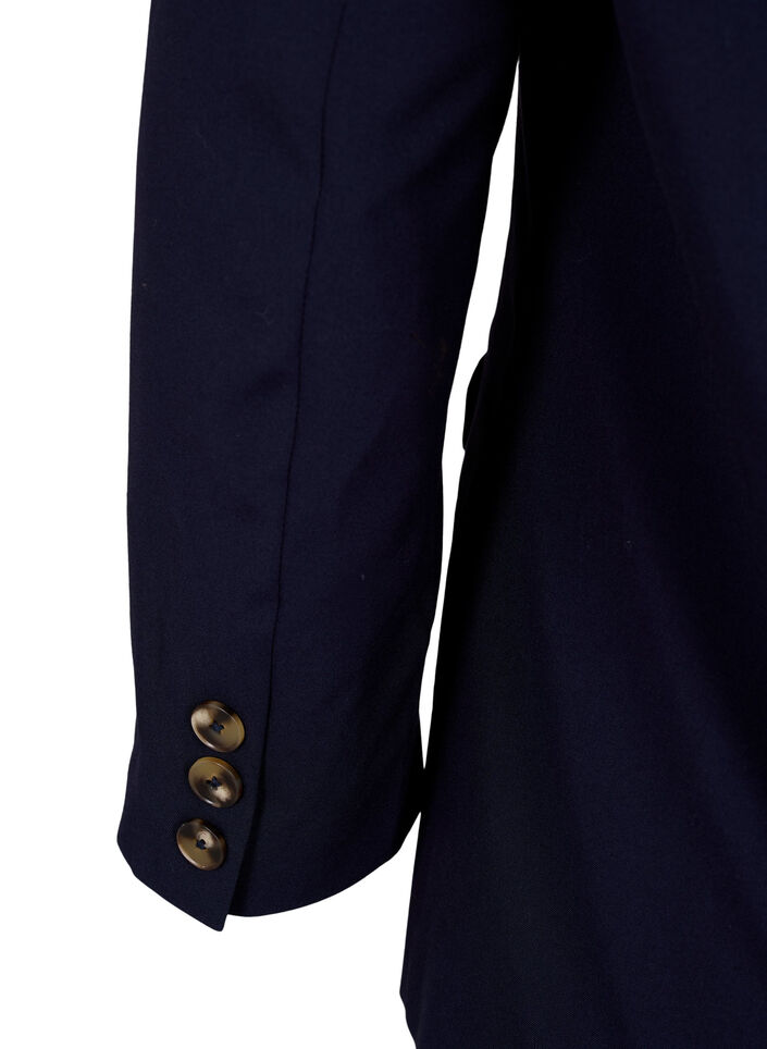Klassisk blazer med knaplukning, Night Sky, Packshot image number 3