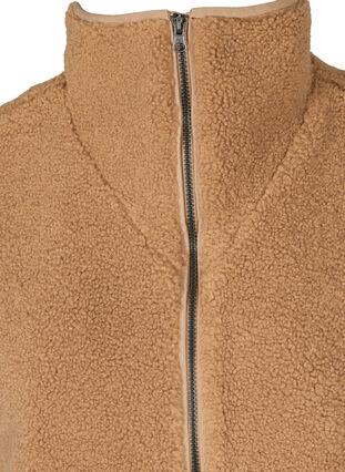 Lang teddy vest med lommer, Burro, Packshot image number 2