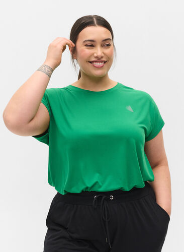 Ensfarvet trænings t-shirt, Jolly Green, Model image number 0