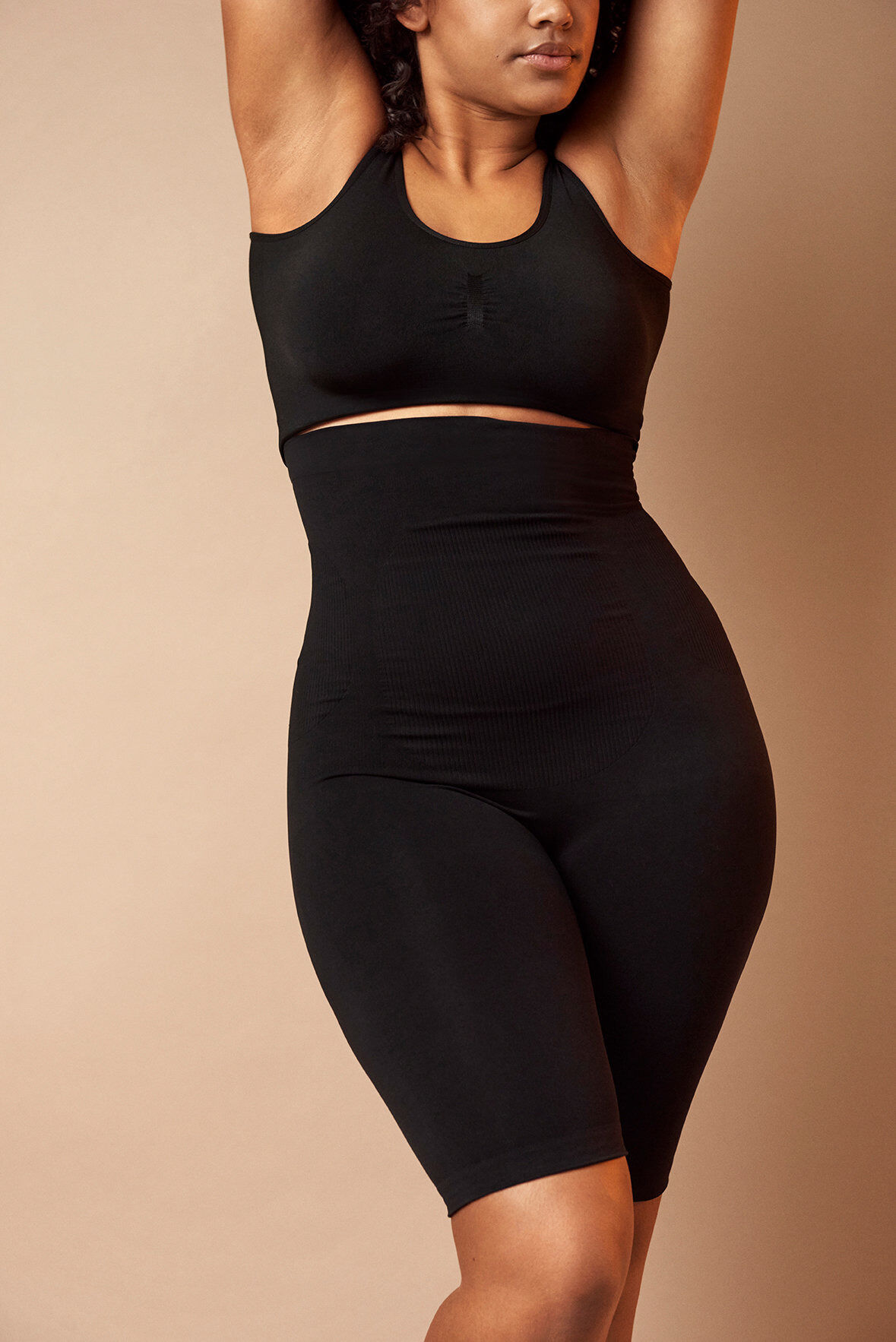 ZizziH&oslash;jtaljede shapewear shorts, Sort, Image image number 1