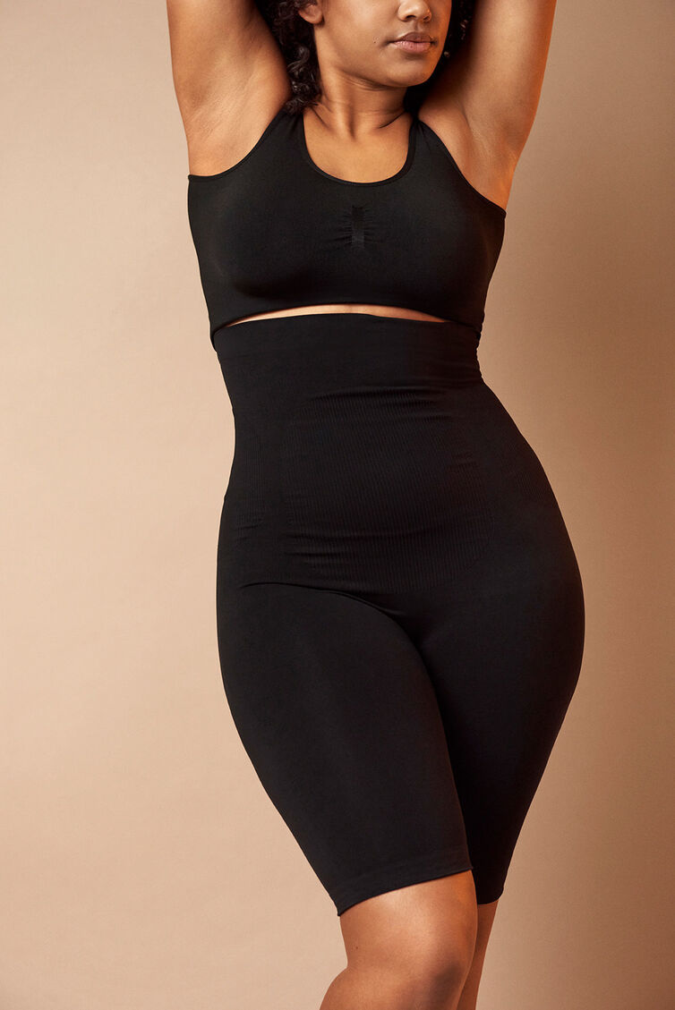 H&oslash;jtaljede shapewear shorts, Sort, Image image number 1