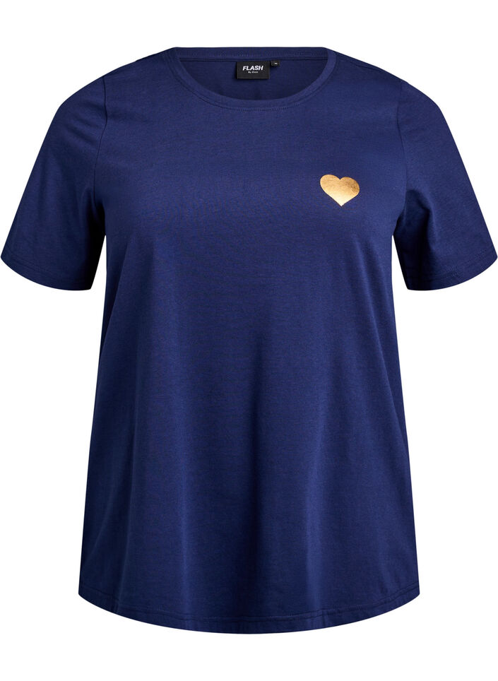 T-shirt med motiv, Bl&aring;, Packshot image number 0