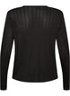 Cardigan i &oslash;kologisk bomuld med hulm&oslash;nster, Sort, Packshot image number 1