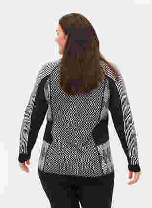 Mønstret skiundertrøje med uld, Medium Grey Comb, Model