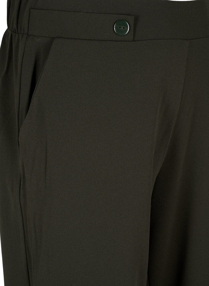 L&oslash;se bukser med lommer, Gr&oslash;n, Packshot image number 2