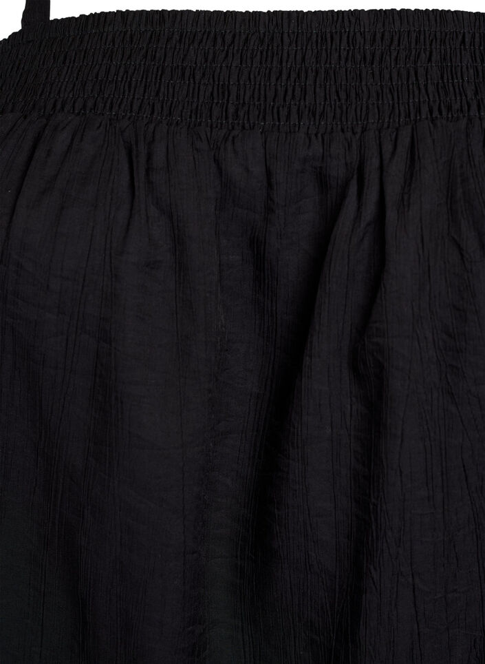 Viskose top med smalle stropper, Sort, Packshot image number 2