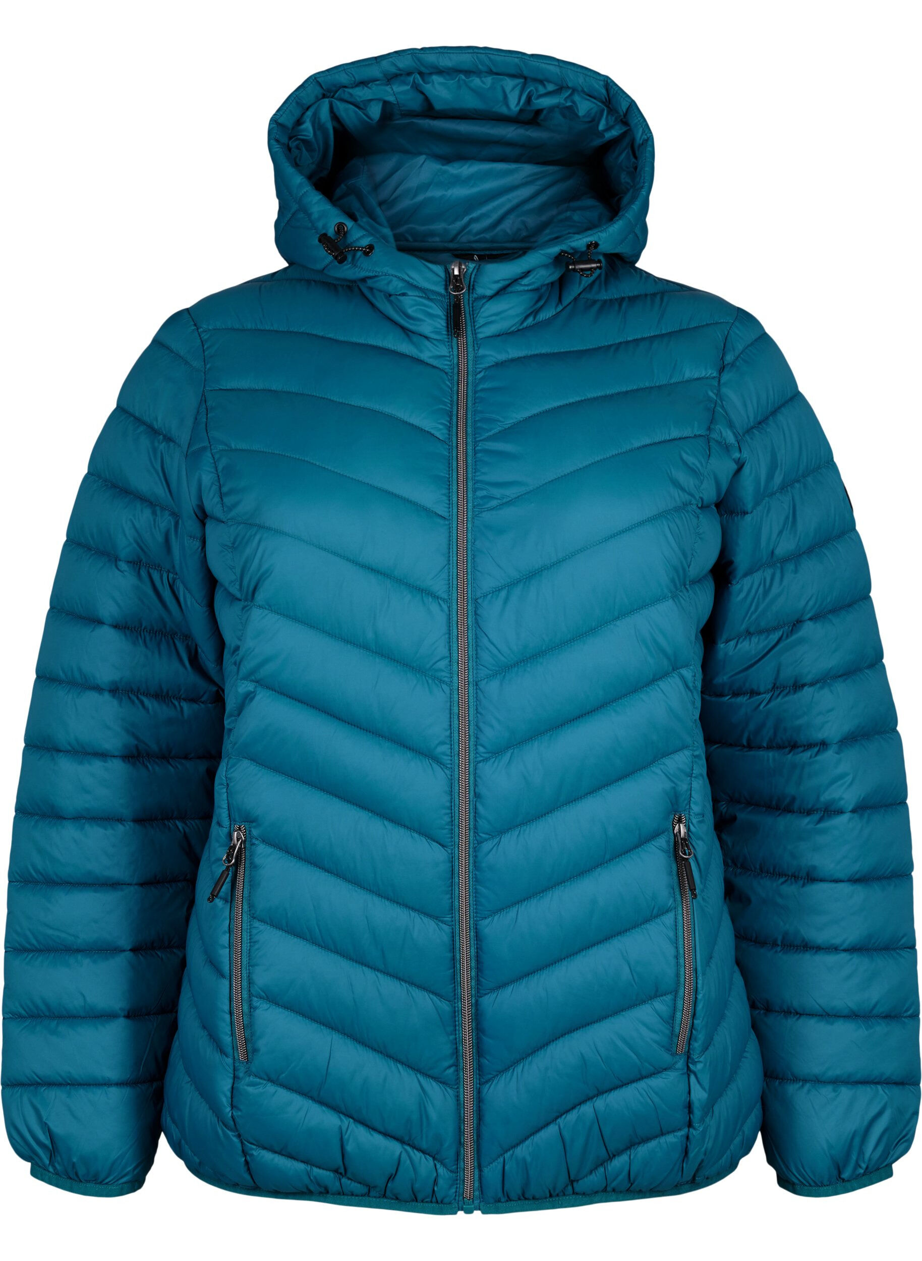 ZizziLetv&aelig;gts jakke med h&aelig;tte, Bl&aring;, Packshot image number 0