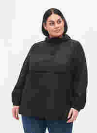 Anorak med hætte og lomme, Black, Model