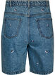 Denimshorts med h&oslash;j talje og broderede motiver, Bl&aring;, Packshot image number 1