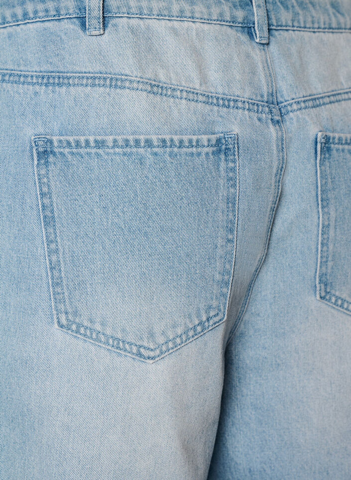 Denimshorts med h&oslash;j talje, Bl&aring;, Packshot image number 3