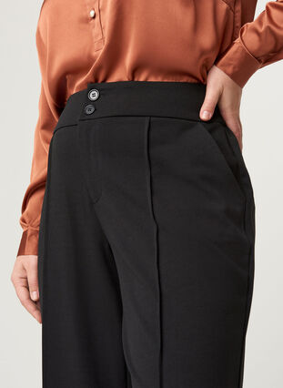 Klassiske ensfarvede bukser, Black, Model image number 1