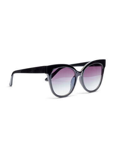 Ensfarvede solbriller, Black, Packshot image number 1
