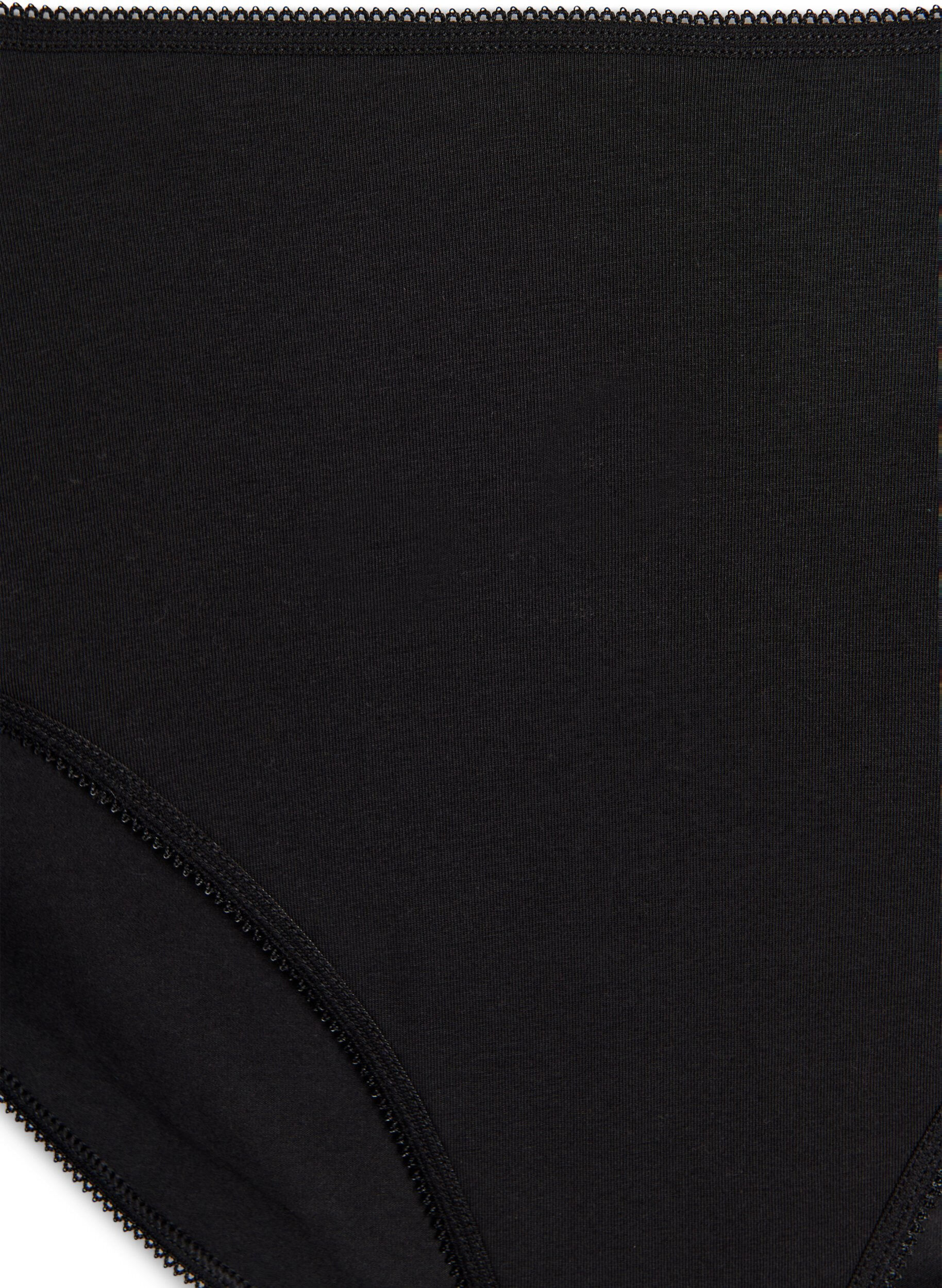 Zizzi 5-pak bomulds trusse med regul&aelig;r talje, Sort, Packshot image number 3