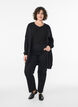 Lang strikcardigan i viskosemix., Sort, Model image number 1