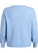 Ribstrikket cardigan med knapper, Bl&aring;, Packshot image number 1